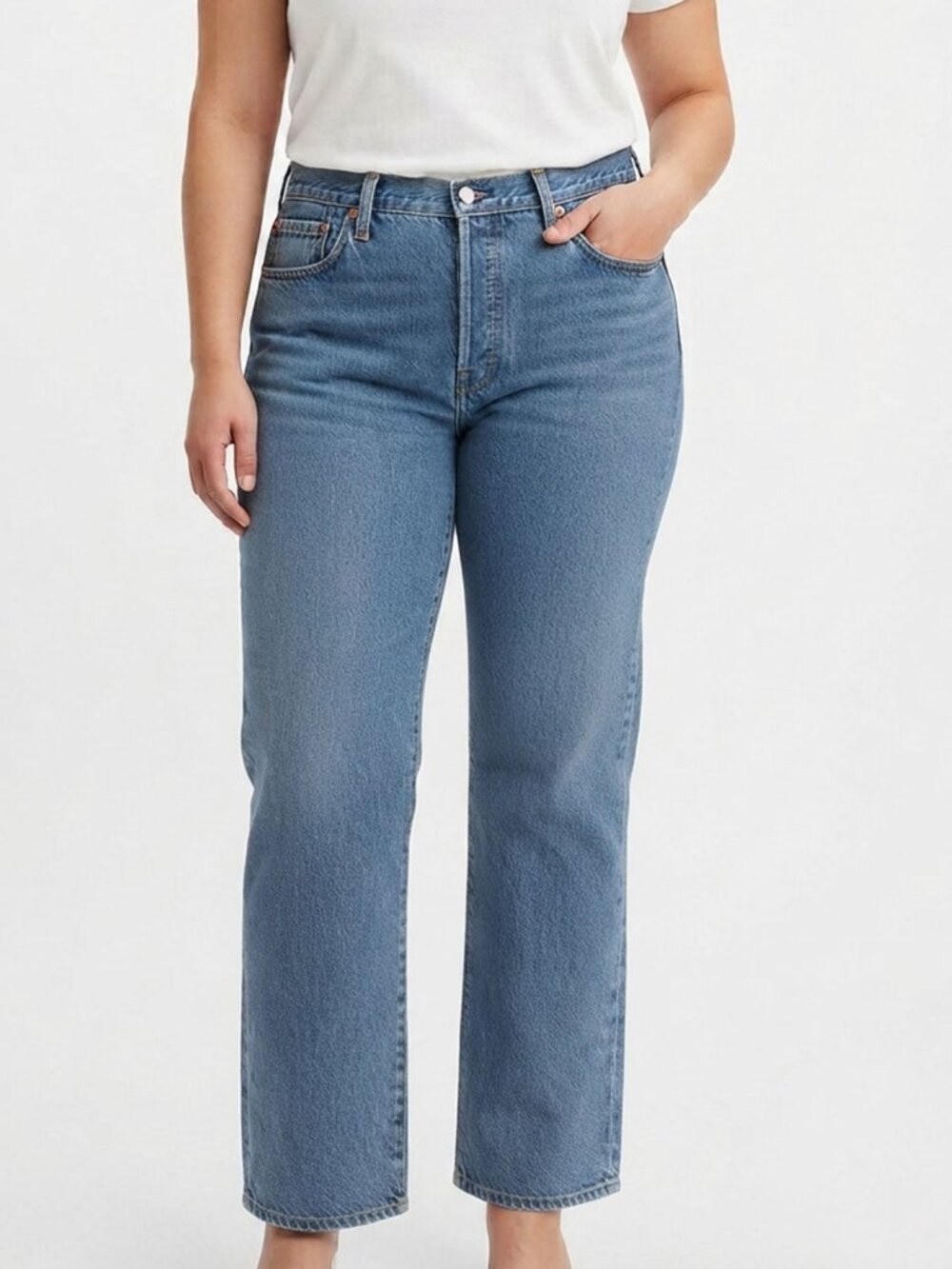 Levi's 501 Premium Original Straight Leg Jeans Medium Wash Denim